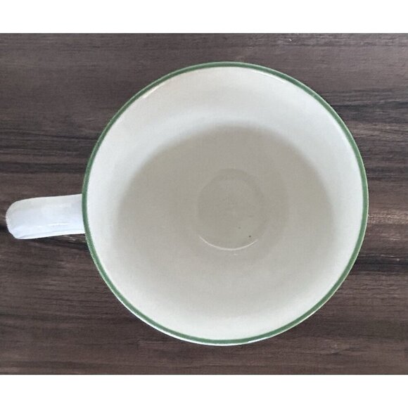 Sangostone 3645 Country Cottage 2 Coffee Tea Cups Footed 8 oz Mugs VTG Farm - Picture 2 of 6